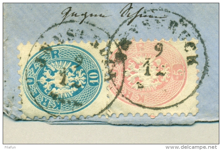 Österreich - 5 + 10Kr On R-cover From Innsbruck To Agram - Brieven En Documenten