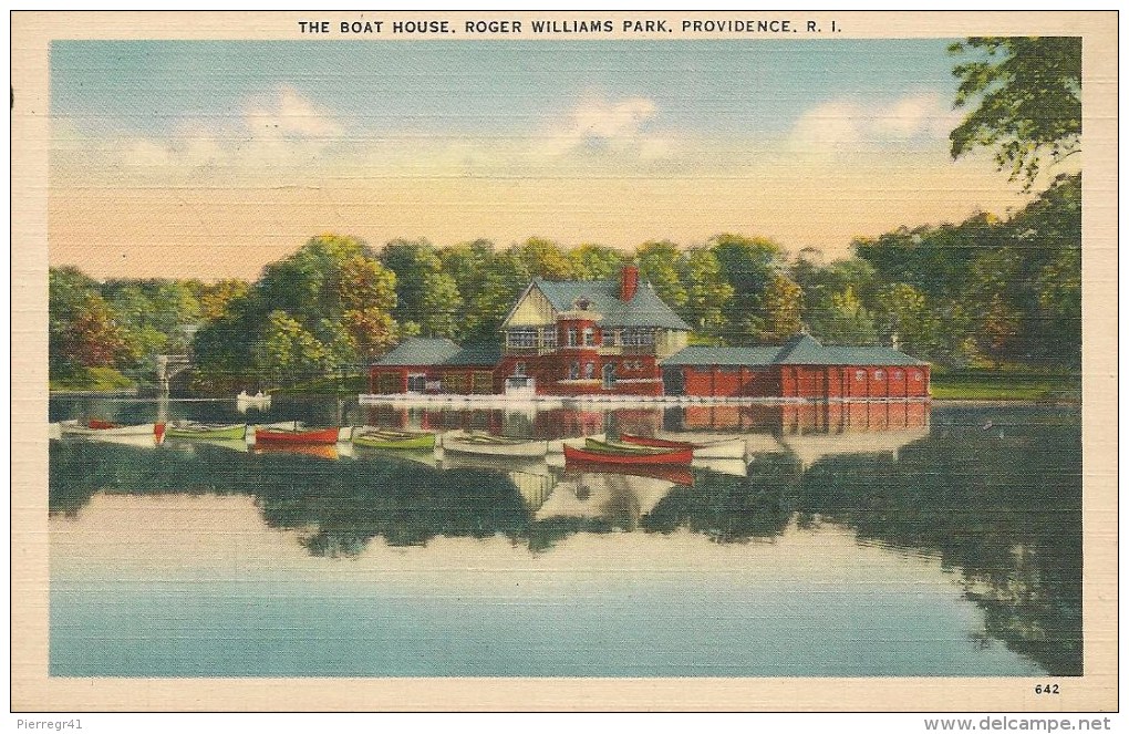 3-CPA-1939-USA-RHODE ISLAND-PROVIDENCE-The BOAT HOUSE.CONCERT PAV-COTTAGE-ROGER WILLIAMS PARK-TBE - Providence