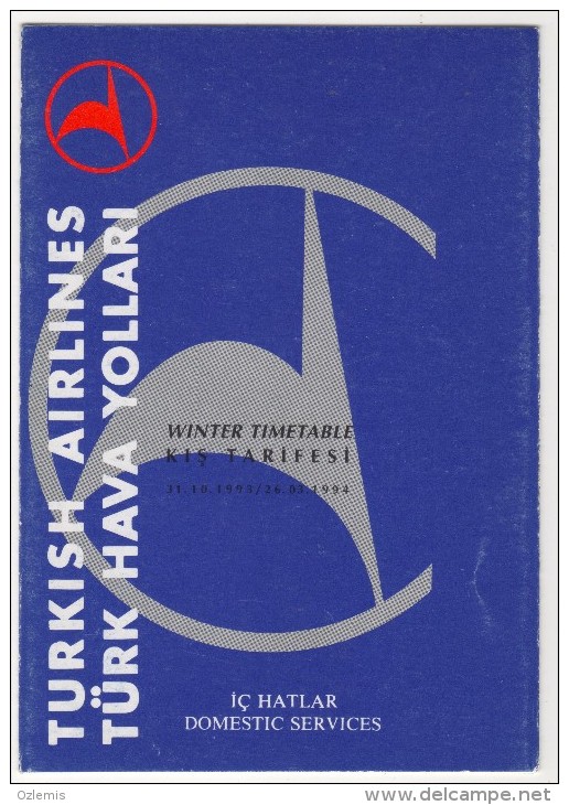 TURQUIE,TURKEI TURKEY TURKISH AIRLINES THY. WINTER TIMETABLE - Timetables