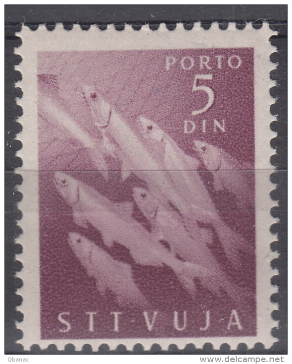 Italy Yugoslavia Trieste Zone B Porto 1950 Fish Pesci Mi#10 Sassone#10 Mint Hinged - Neufs