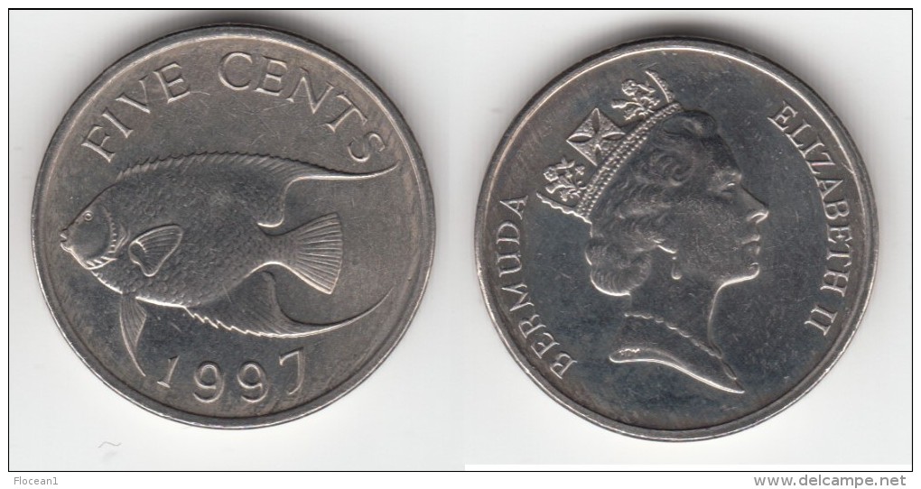 ****  BERMUDA - BERMUDES - 5 CENTS 1997 - FIVE CENTS 1997 FISH **** EN ACHAT IMMEDIAT !!! - Bermudes