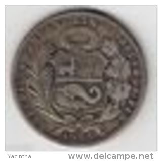 @Y@     Peru - Un Sol 1925  Silver. (item 2891 ) - Peru