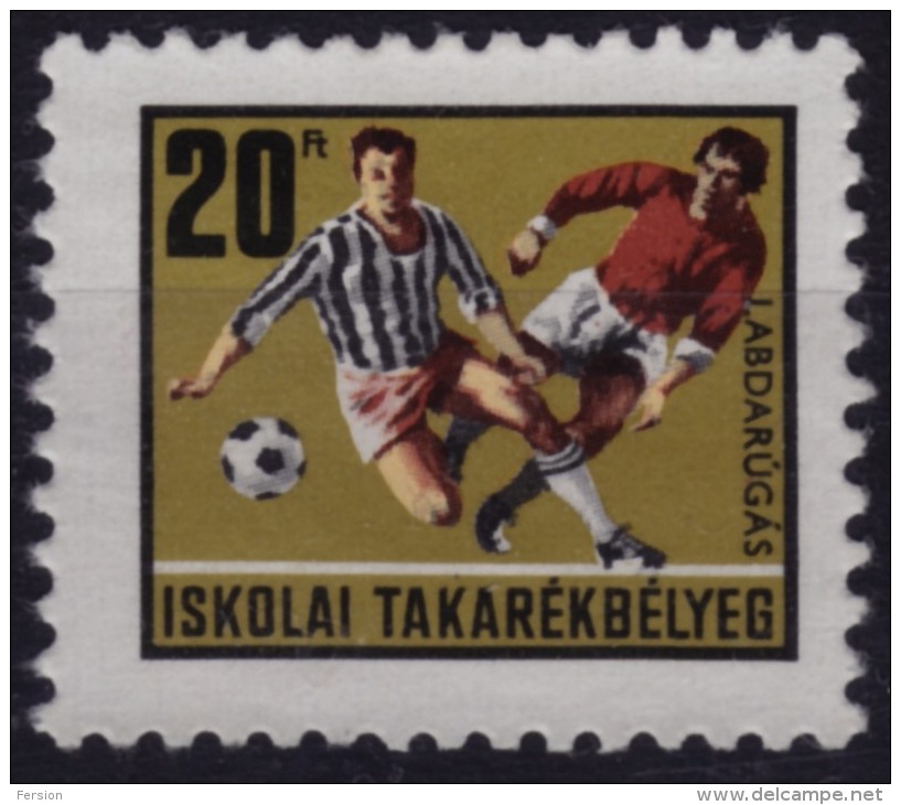 Soccer Football / Used / Children Savings Stamps - School Bank / Revenue Stamp - 1980´s Hungary - RRR! - Usati