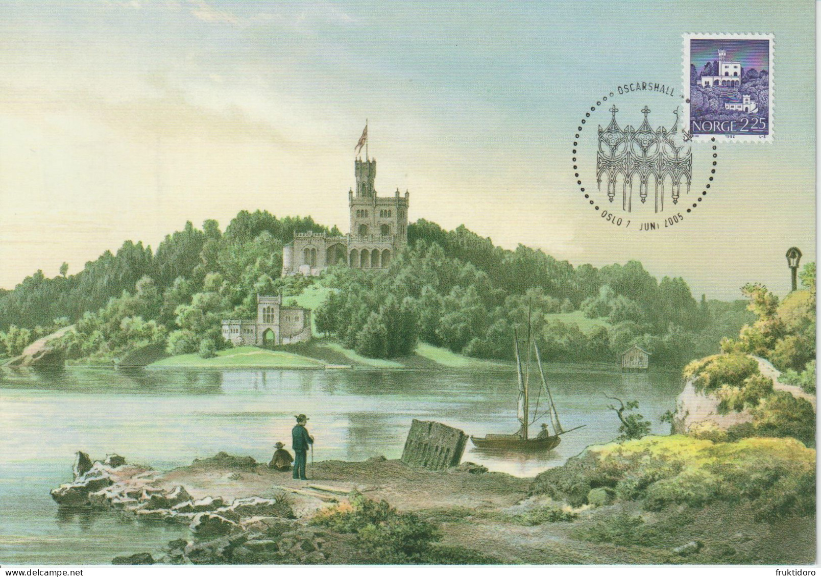 Norway Maximum Card Mi 857 Buildings 1982 - Oscarshall - Oslofjord - Cancellation Oscarshall 2005 - Cartes-maximum (CM)