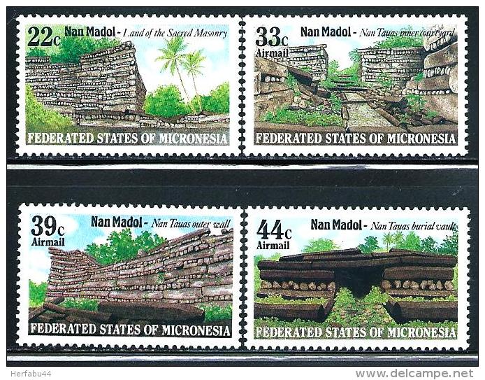 Micronesia     "Ruins"      Set    SC#  45-C16-18     MNH** - Micronesia