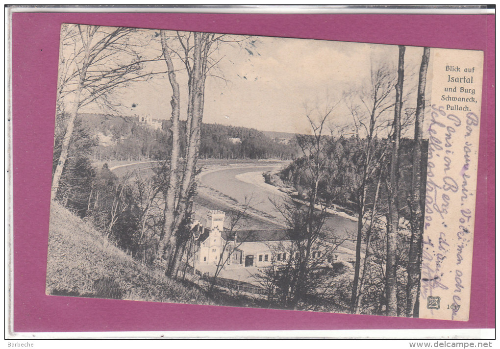 Blick Auf ISARTAL Und Burg Schwaneck Pullach - Wolfratshausen