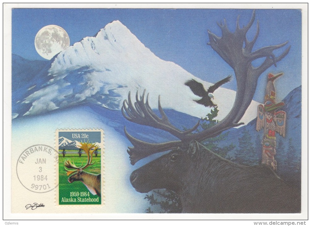1984 FAIRBANKS ALASKA  FIRST DAY MAXIMUM CARDS - Maximumkaarten