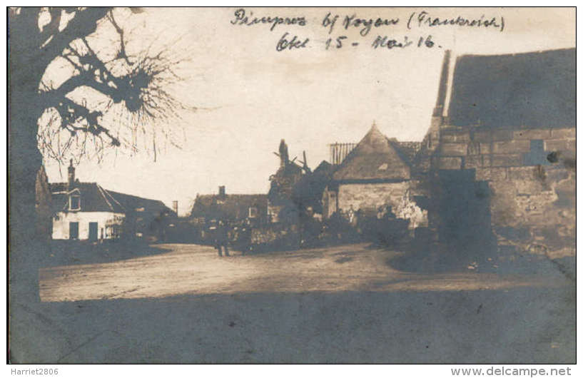 Foto-AK 1.WW / I.R. 96 (Thüringen) - Zerschossene Kirche Von Pimprez B. Bailly / Noyon  / Département Oise  1916 - Oorlog 1914-18