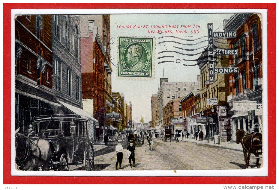 Amerique - ETATS UNIS  --  IOWA --  Locust Street , Looking East From - Sonstige & Ohne Zuordnung