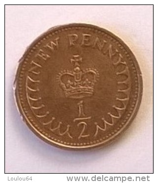 Monnaie - Grande-Bretagne - 1/2 Penny 1971 - - 1/2 Penny & 1/2 New Penny