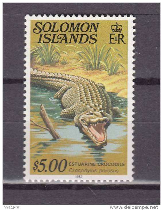 Solomon Islands 1982,1V,crocodile,krokodil,cocodrilo,coccodrillo,,MNH/Postfris(A2263) - Other & Unclassified