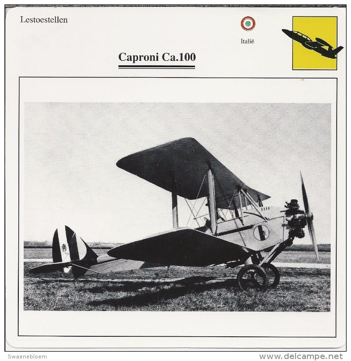 Vliegtuigen.- Lesvliegtuig. Lestoestel. Caproni Ca.100 - 2 Scans - Andere & Zonder Classificatie