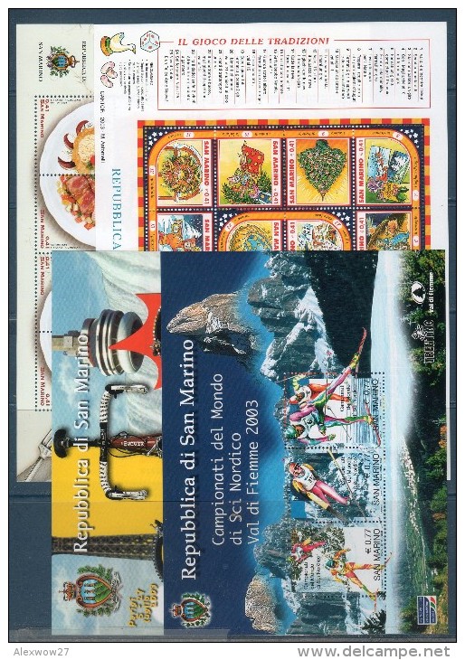 San Marino 2003 -- Annata Completa + BF  -- **MNH /VF - Full Years