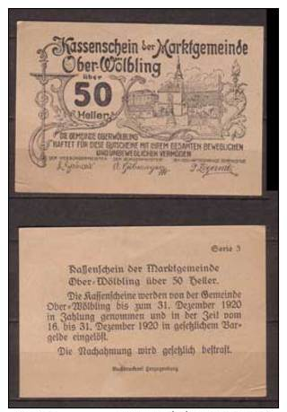 Österreich , Ober Wölbling - Notgeld , 50 Heller - Oesterreich