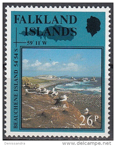 Falkland Islands 1990 Michel 519 Neuf ** Cote (2005) 2.20 Euro Beauchene Island Avec Albatros - Falkland