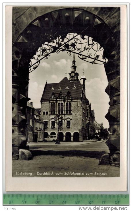 Bückeburg-Durchblick Vom Schloßportal Zum Rathaus, Verlag: ---------,  Postkarte (Foto)unbenutzte Karte - Bückeburg