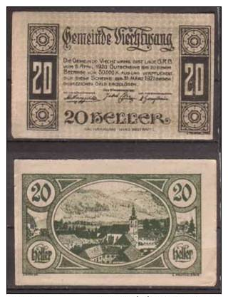 Österreich , Viechtwang - Notgeld , 20 Heller - Oesterreich