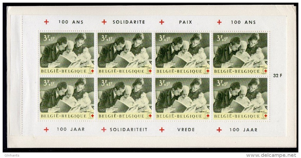 BELGIUM - 1963 RED CROSS CENTENARY CACHET BOOKLET COMPLETE SG SB35 FINE MNH ** - Unclassified