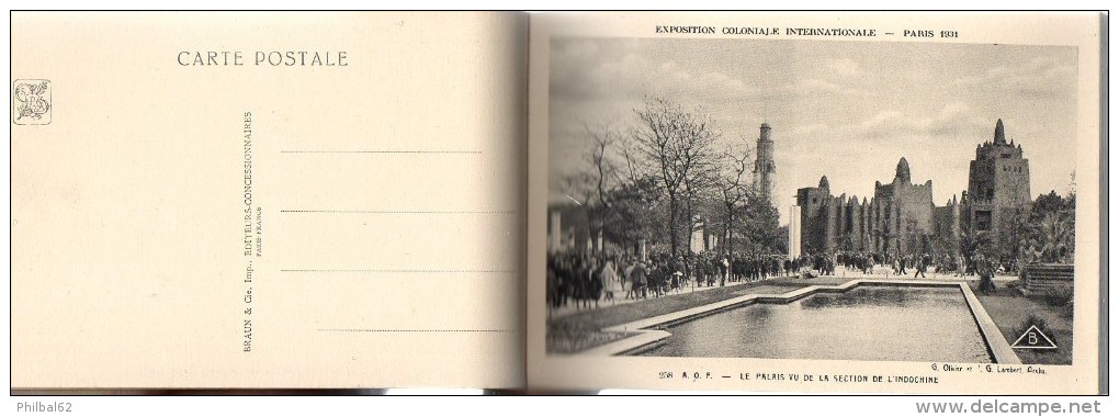 Carnet Complet De 24 Cartes De L'Exposition Internationale De Paris 1931. Braun Et Cie. Editeurs. - Autres & Non Classés