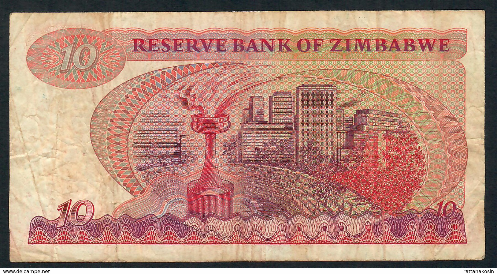 ZIMBABWE P3d  10  DOLLARS  1983  #CA/Z Signature 2  FINE NO P.h. ! - Simbabwe