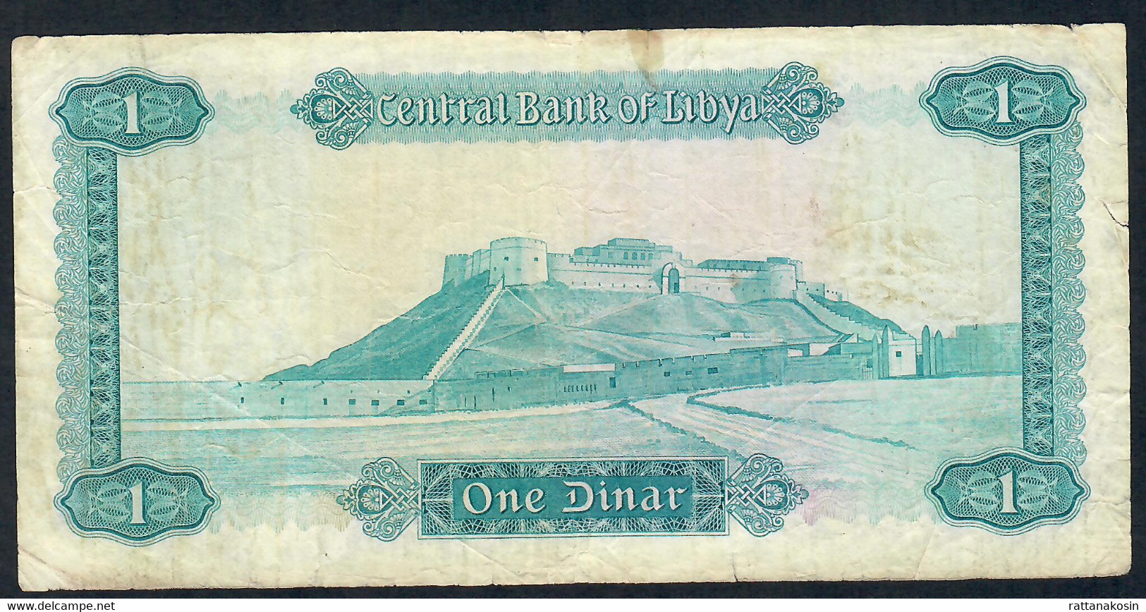 LIBYA  P35b  1  DINAR   1972  With Inscription AVF - Libye