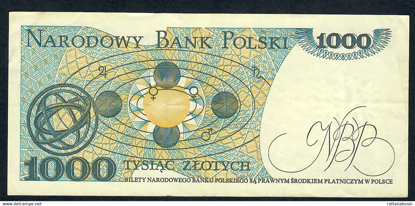 POLAND  P146c 1000  ZLOTYCH  1982 #KF      AVF - Pologne