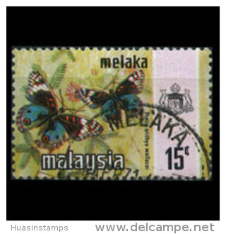 MALAYSIA-MALACCA 1971 - Scott# 79 Butterfly 15c Used - Malacca