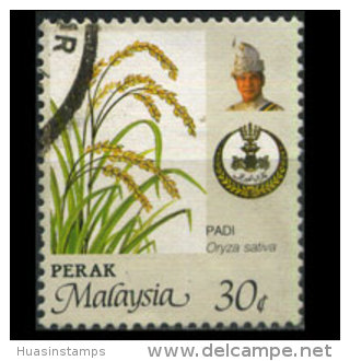 MALAYSIA-PERAK 1986 - Scott# 166a Rice 30c Used - Perak