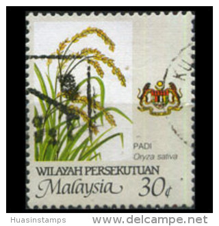 MALAYSIA-WILAYAH 1986 - Scott# 7a Rice 30c Used - Sonstige & Ohne Zuordnung