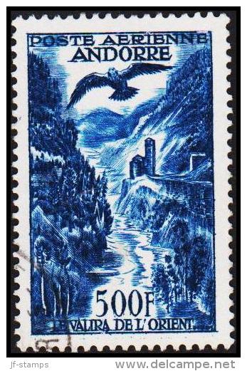 1957. 500 F. POSTE AERIENNE ANDORRA.  (Michel: 160) - JF193024 - Usati