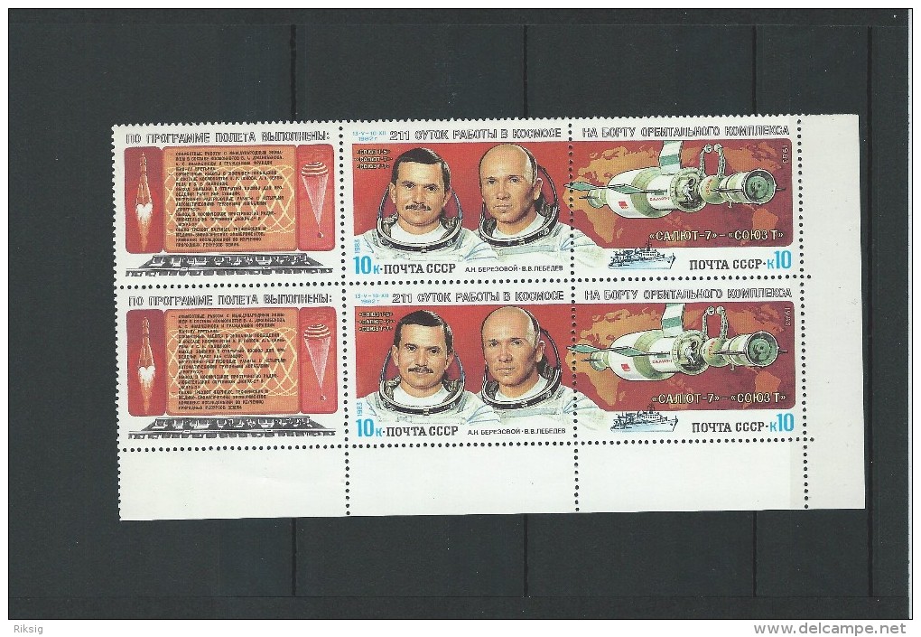 Astronauts-Space Traveling.Berezovoi-Lebedev.  Mic. 5267-68.  USSR  # 463 # - Russia & USSR