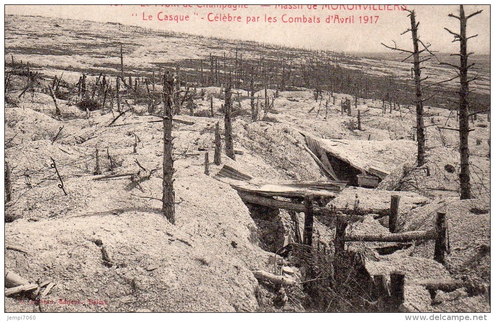 Massif De Moronvilliers :  Bataille De La Marne, Le "Casque" - Epernay