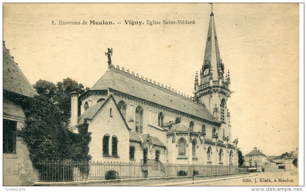 CPA 95 ENVIRONS DE MEULAN VIGNY EGLISE SAINT MEDARD - Vigny