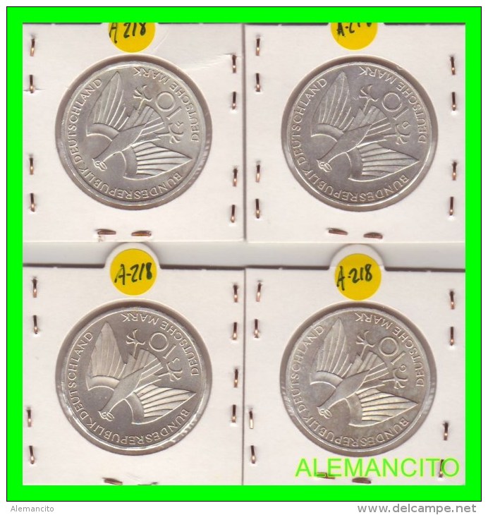 ALEMANIA  4 MONEDAS  PLATA S/C 10 DM  XX OLIMPIADE 1972  --DEUSTSCHLAND - Conmemorativas