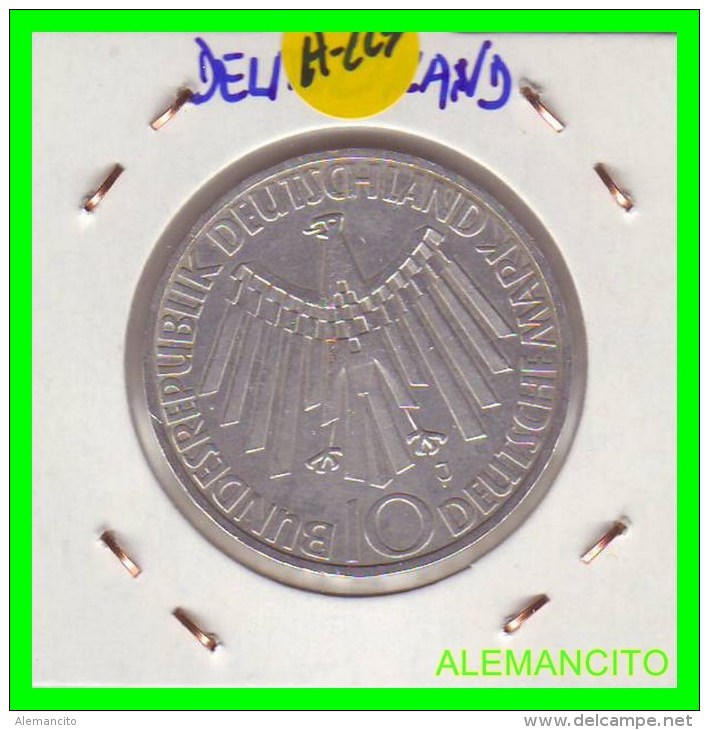 ALEMANIA   MONEDA  PLATA S/C 10 DM  OLIMPIADE  1972- DEUTSCHLAND - Conmemorativas