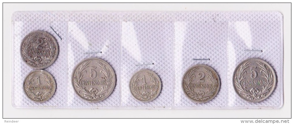 ® URUGUAY 1901-1909: LOTE De 6 Monedas - Níquel - Uruguay