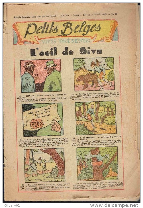 Hebdo.  PETITS BELGES.    N°15     5 AOÜT 1945.   (BD-L'oeil De Siva) - Andere & Zonder Classificatie