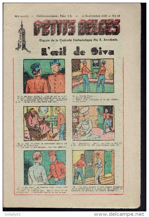 Hebdo.  PETITS BELGES.    N°19     16 Septembre 1945.   (BD-L´oeil De Siva) - Andere & Zonder Classificatie