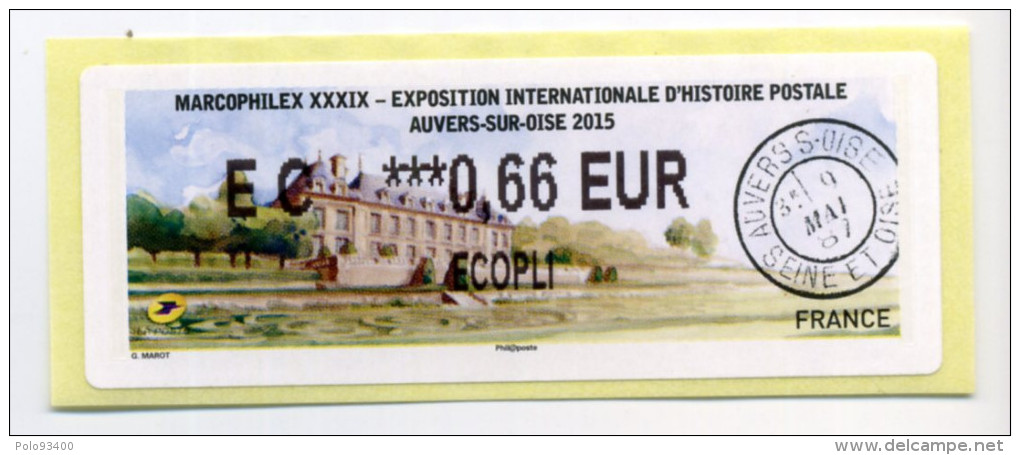 2015 LISA 2 MARCOPHILEX XXXIX AUVERS SUR OISE - 2010-... Illustrated Franking Labels