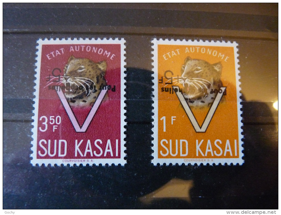 BELGIUM - SUD-KASAÏ : N° 20+22A ** " Pour Les Orphelins" Inverted Overprint - South-Kasaï