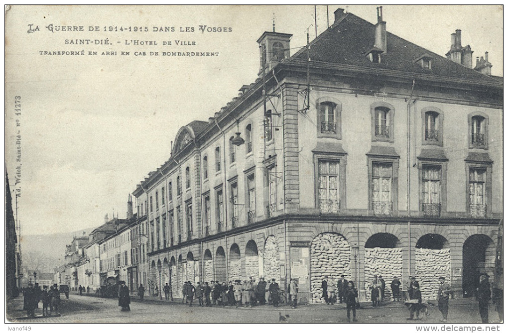 88 - SAINT-DIE - CPA -  GUERRE De 1914-1915 -  Hôtel De Ville Transformé En Abri En Cas De Bombardement - Saint Die