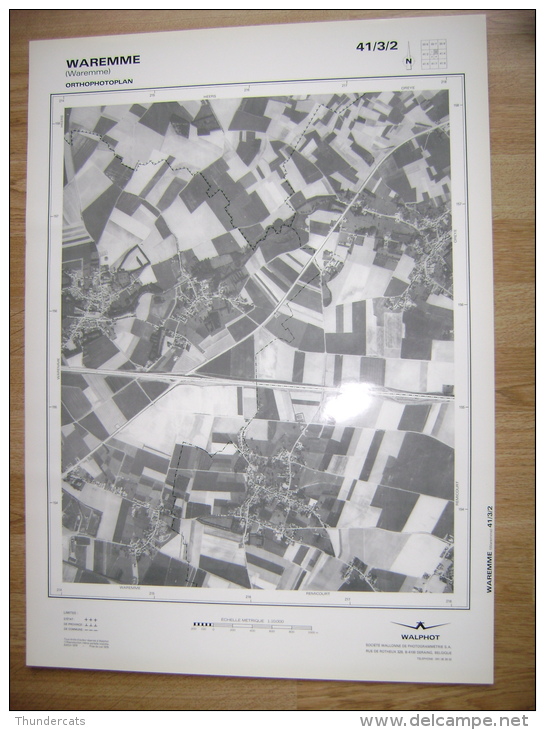 GRAND PHOTO VUE AERIENNE 66 Cm X 48 Cm De 1979  WAREMME 41/3/2 - Cartes Topographiques