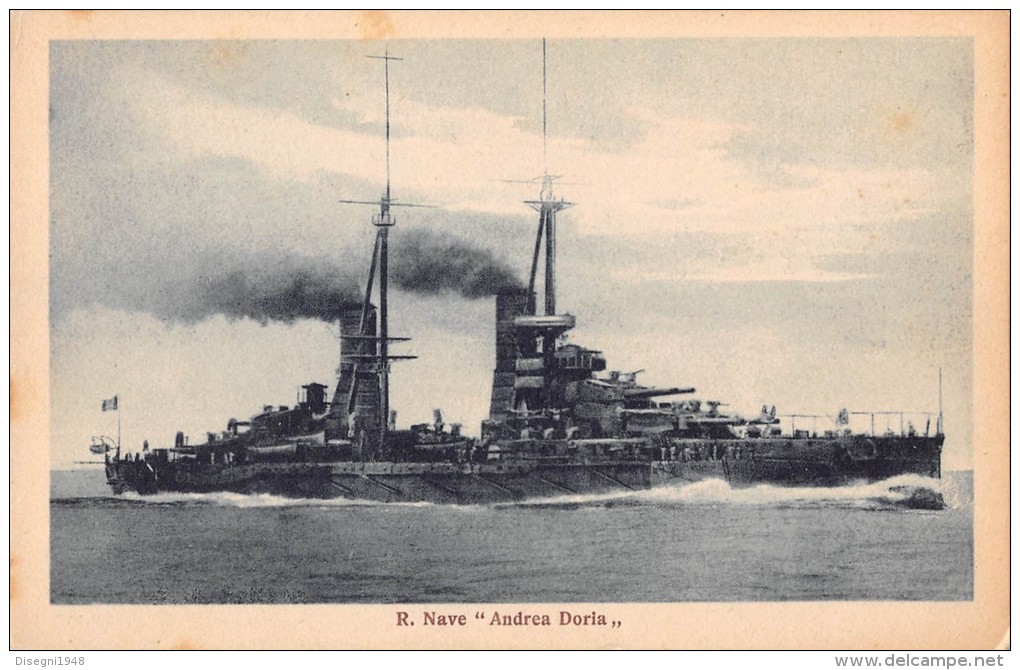 04747 "REGIA NAVE ANDREA DORIA" BATTLE SHIP. CART. POST. ORIG. NON SPEDITA. - Guerra