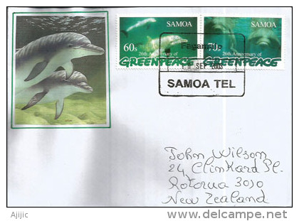 Greenpeace,  îles Samoa,  Sur Lettre Adressée En Nouvelle Zélande - Samoa (Staat)