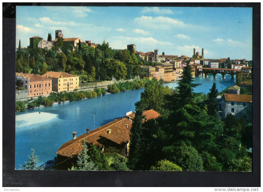 P4694 BASSANO DEL GRAPPA  ( Prov. Di ViCENZA ) LUNGOBRENTA, CASTELLO ECCELINIANO E PONTE DEGLI ALPINI - Altri & Non Classificati