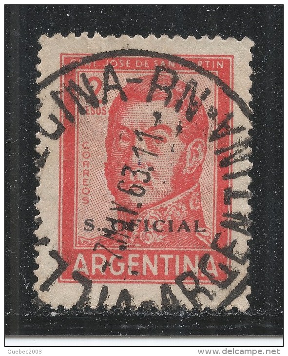 Argentina 1962. Scott #O118 (U) General, Jose De San Martin - Oblitérés