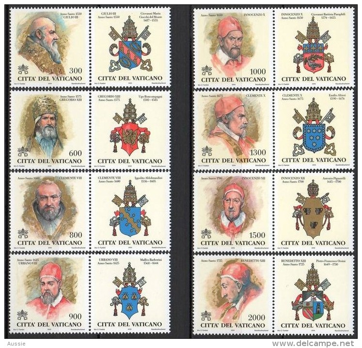 Vatican 1999 Yvertnr 1129-36 *** MNH  Cote 35,00 Euro - Nuevos