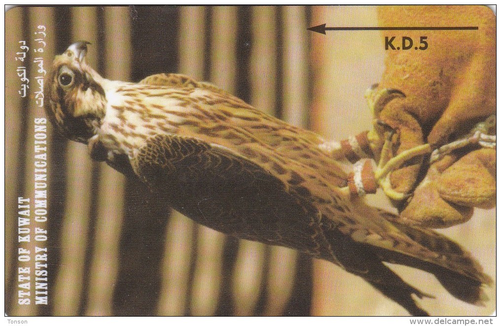 Kuwait, 30KWTA, 5 &#1583;.&#1603;, Saker Falcon, Bird, 2 Scans. - Koeweit