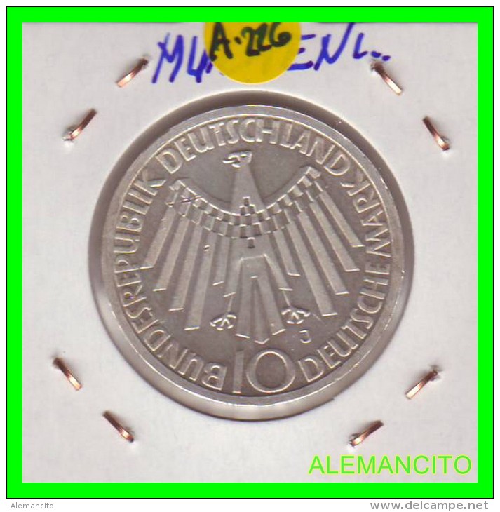ALEMANIA   MONEDA  PLATA S/C 10 DM  OLIMPIADE  1972-  MÜNCHEN - Conmemorativas
