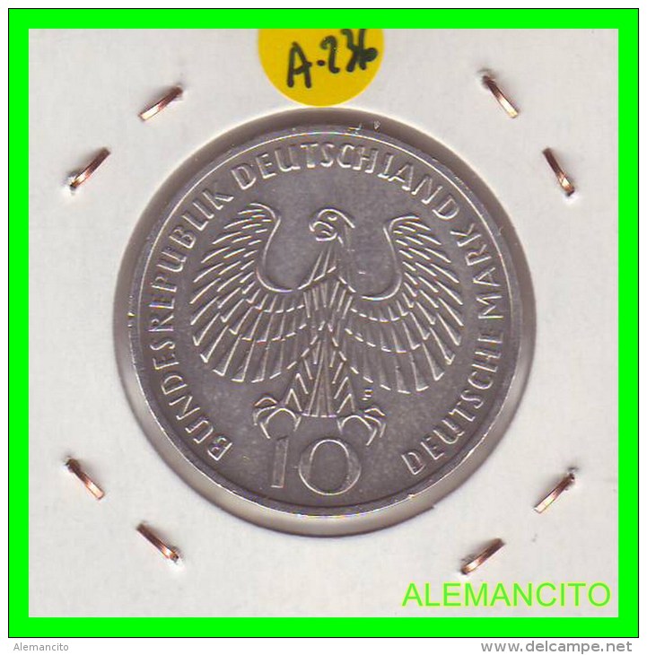 ALEMANIA   MONEDA  PLATA S/C 10 DM  OLYMPIADE  MUNICH  1972 - Conmemorativas